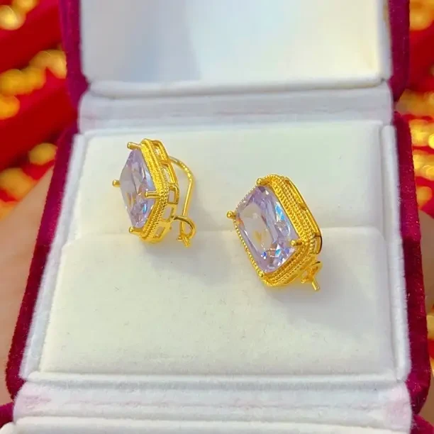 合金耳饰 精致白色耳环