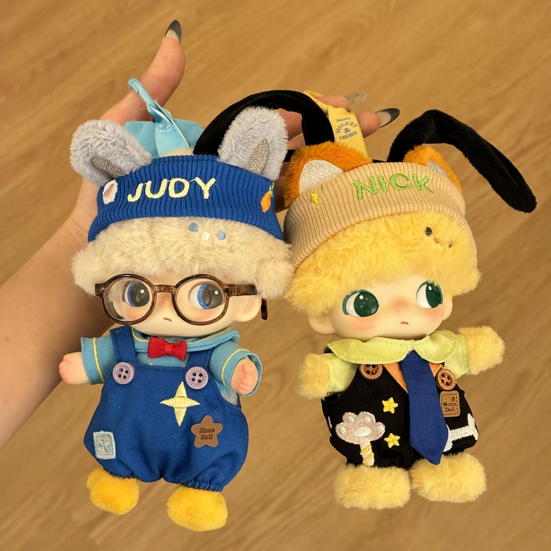 尼克狐dimoo玩偶套装10cm娃衣布鲁托奇奇蒂蒂labubu衣服坐坐派对