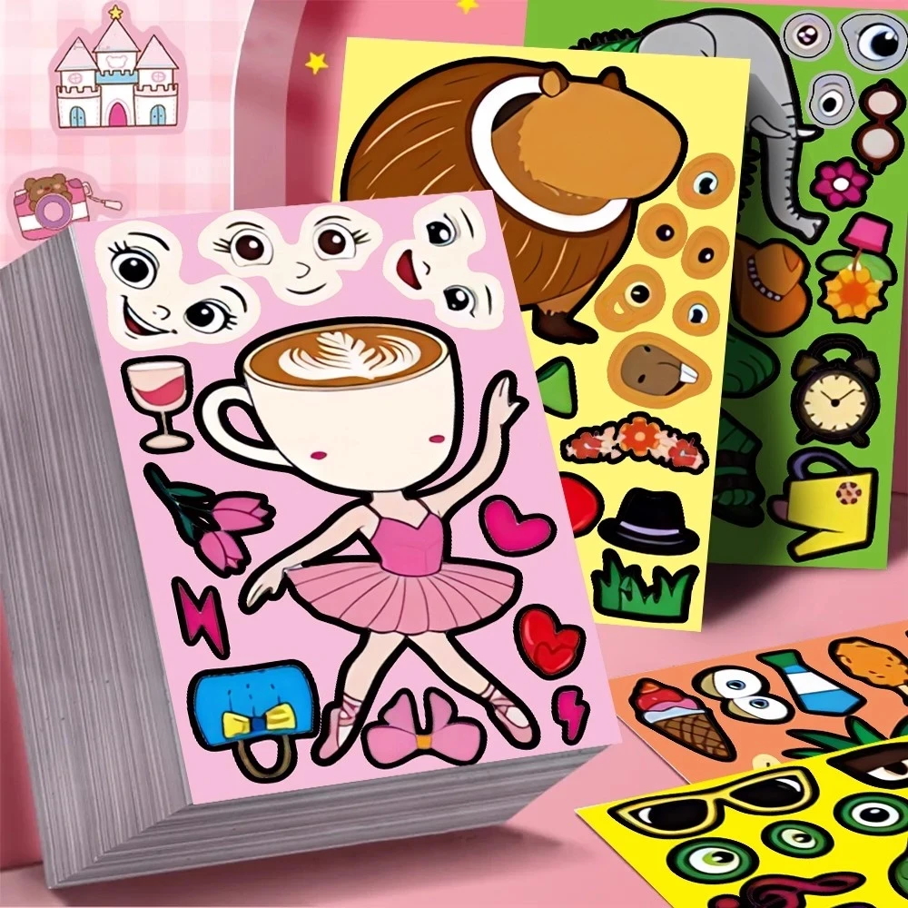 新款tungtungtungsahur山海经新角色换装贴纸儿童早教益智玩具贴