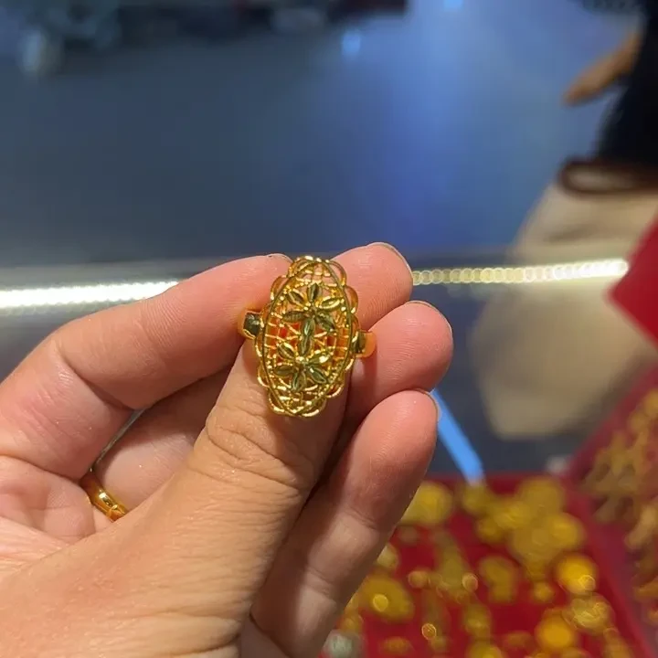 纯铜戒指 金色见外包装民族风指环耳扣欧美精致手工首饰饰品