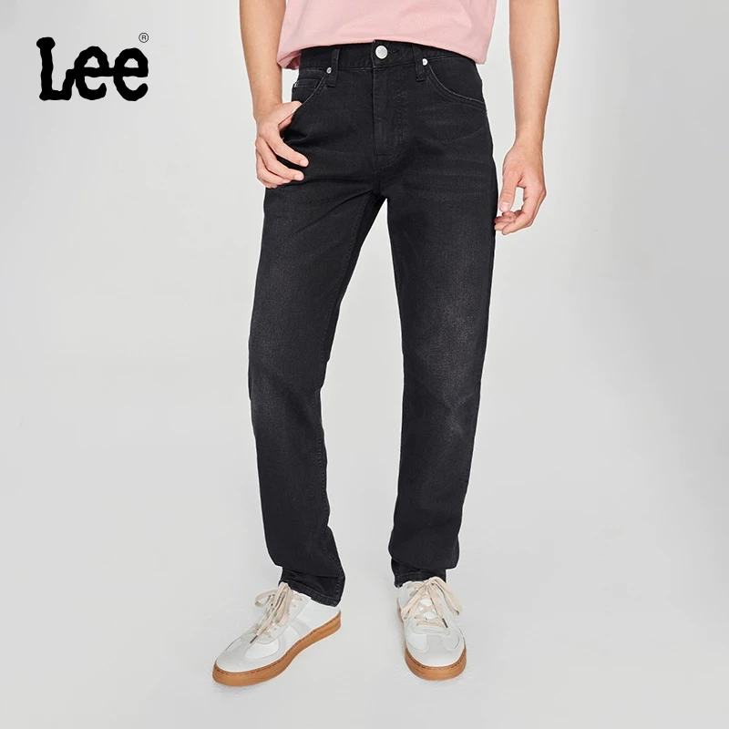 张凌赫代言Lee25早春723修身中腰直筒五袋款黑灰色男牛仔裤潮流A0