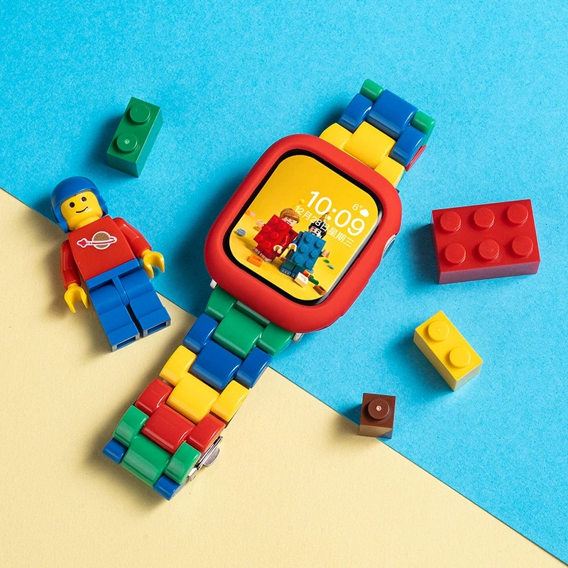 适用iwatch11苹果手表表带S10applewatch9/8/7积木SE乐高创意表带