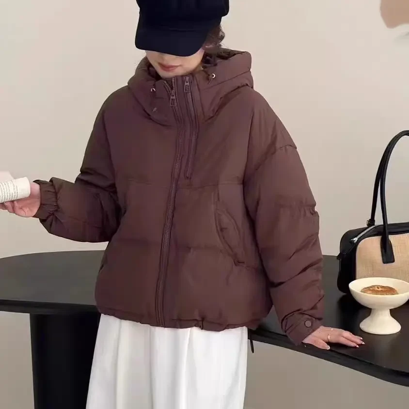 依美阁女装推介秋冬款韩版时尚百搭宽松显瘦50绒棉服