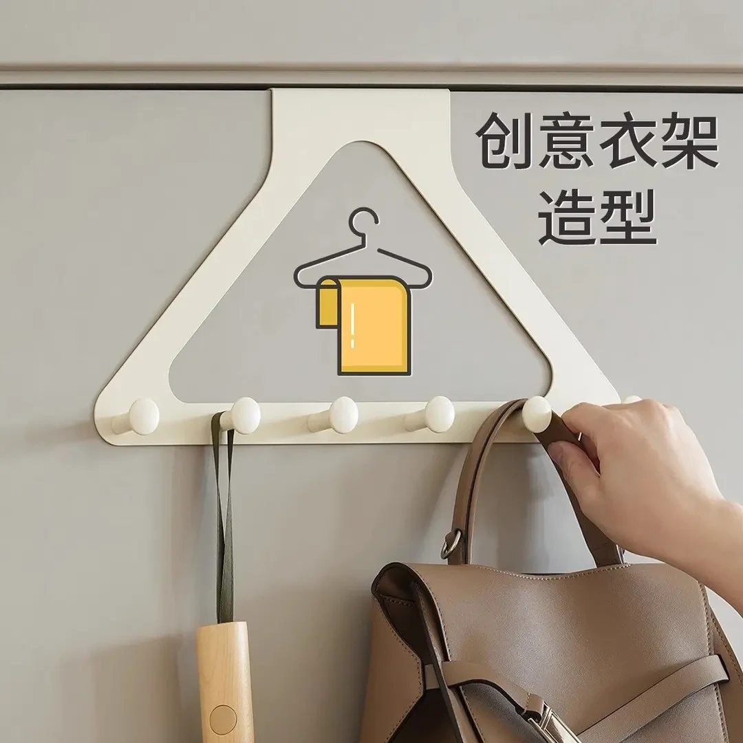 金喜门后挂钩衣服挂架卧室挂衣架壁挂墙上免打孔强力浴室置物收纳