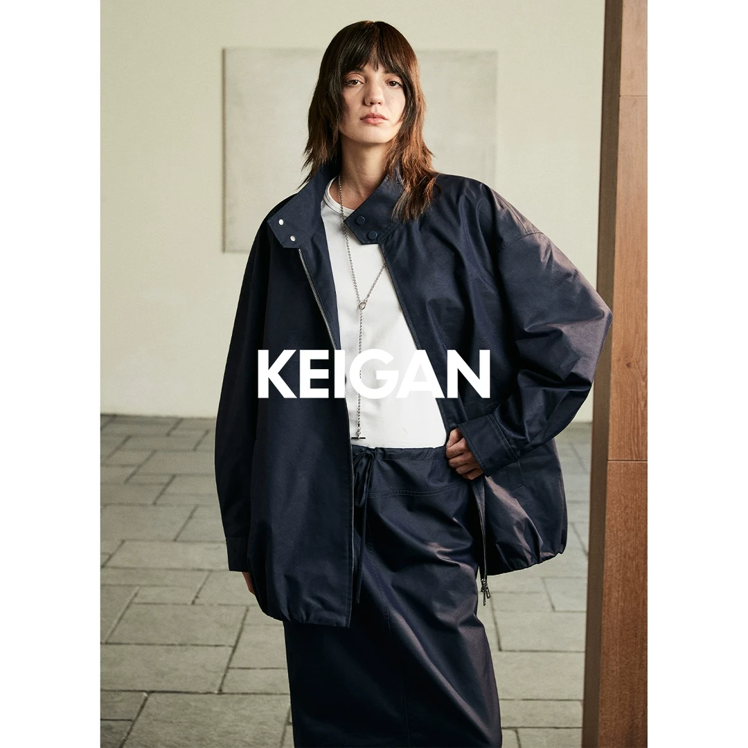 开间/意大利工艺挺括匹马棉 松弛感翻领廓形花苞夹克抽绳半裙套装