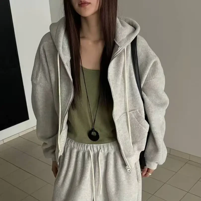 No退No换韩国东大门女装2025新款卫衣外套女 114g