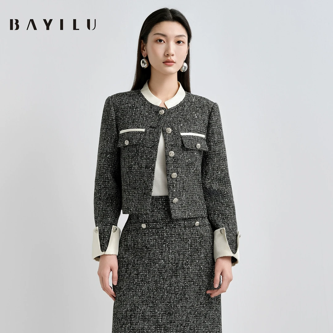 【今喜】芭依璐2025春季小香风外套女显瘦通勤上衣91W5935