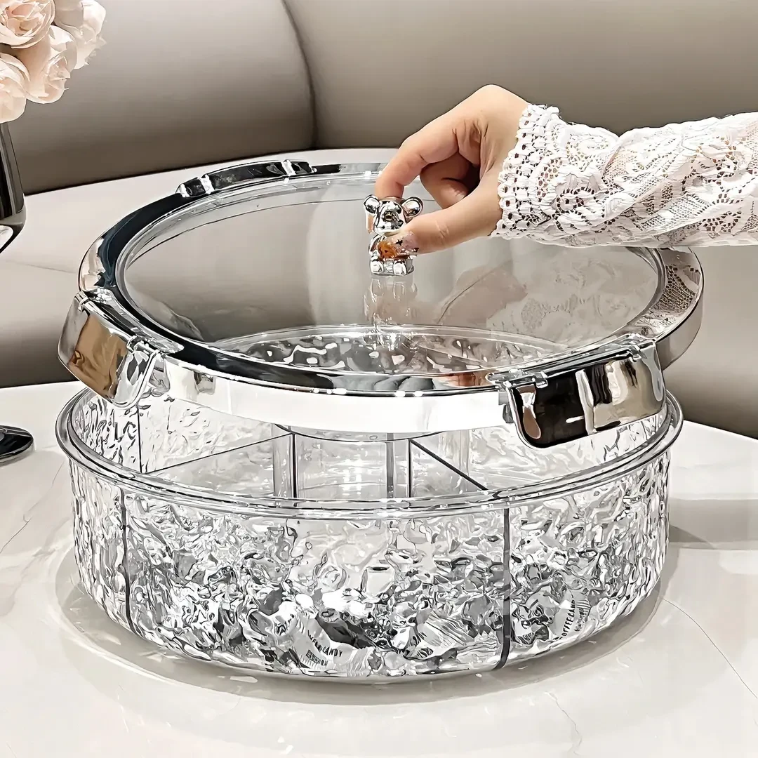 轻奢家用客厅大气收纳干果盘高档水果盘坚果干果果盒收纳果盘居家