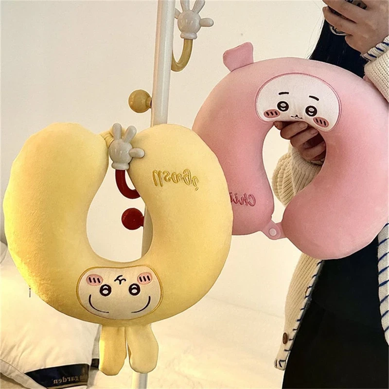 可爱吉伊乌萨奇小八记忆棉慢回弹U型枕旅行办公户护颈脖子靠枕u枕