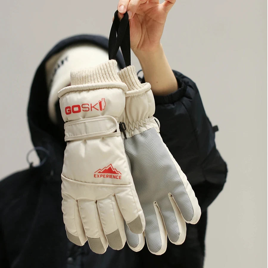 滑雪手套男女冬季保暖触屏棉情侣款加厚骑电车防寒风户外触屏手套