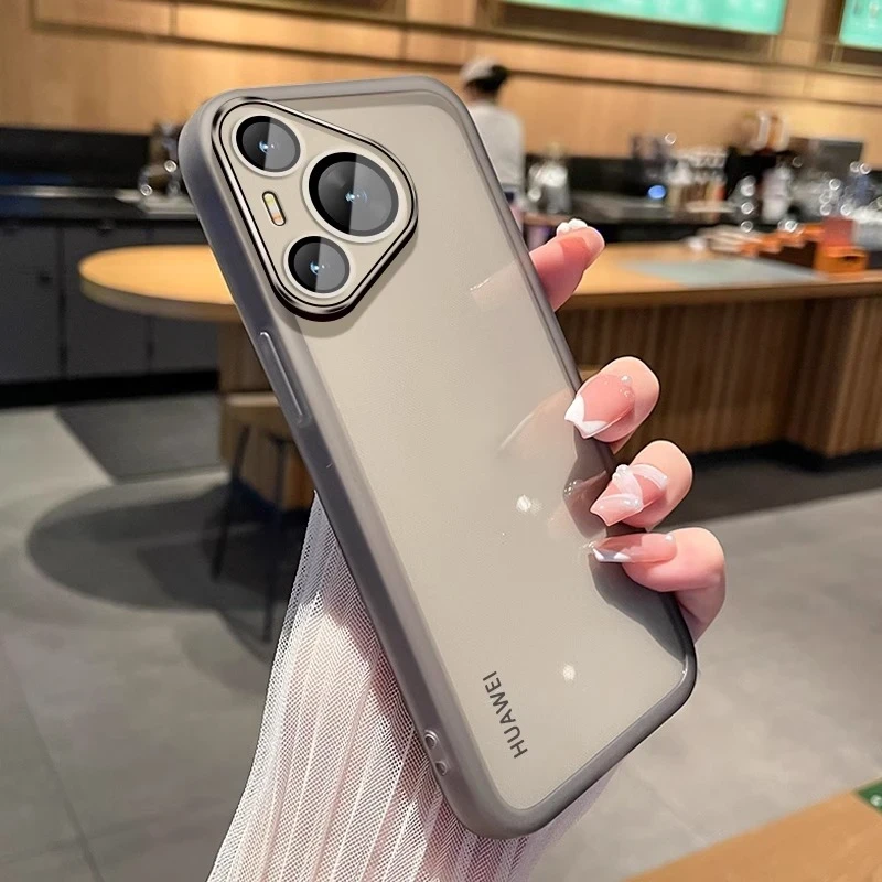 适用于华为Pura70手机壳p60透明软50带镜头膜40高级感30媚眼镜头