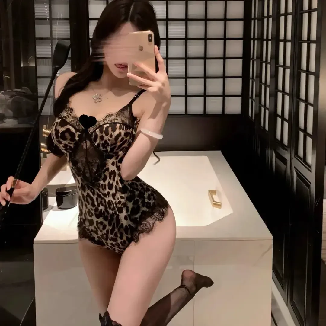 《极乐》适合小胸情侣趣味服蕾丝显瘦装制服套装豹纹连衣裙约会战袍