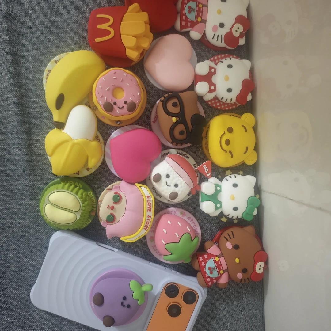 卡通风格可爱磁吸气囊可伸缩折叠便携可拆卸手机支架