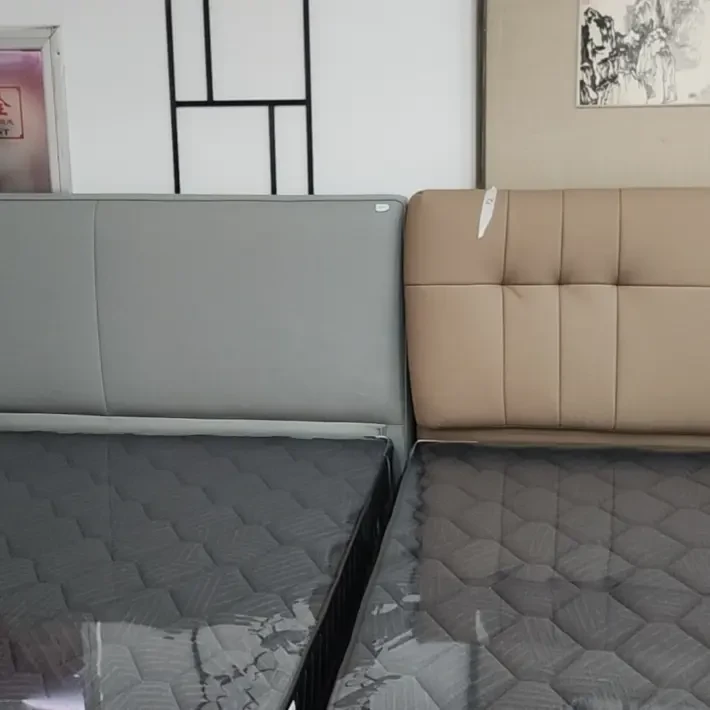 意式简约婴榻榻米软床移动软包床简约风极简