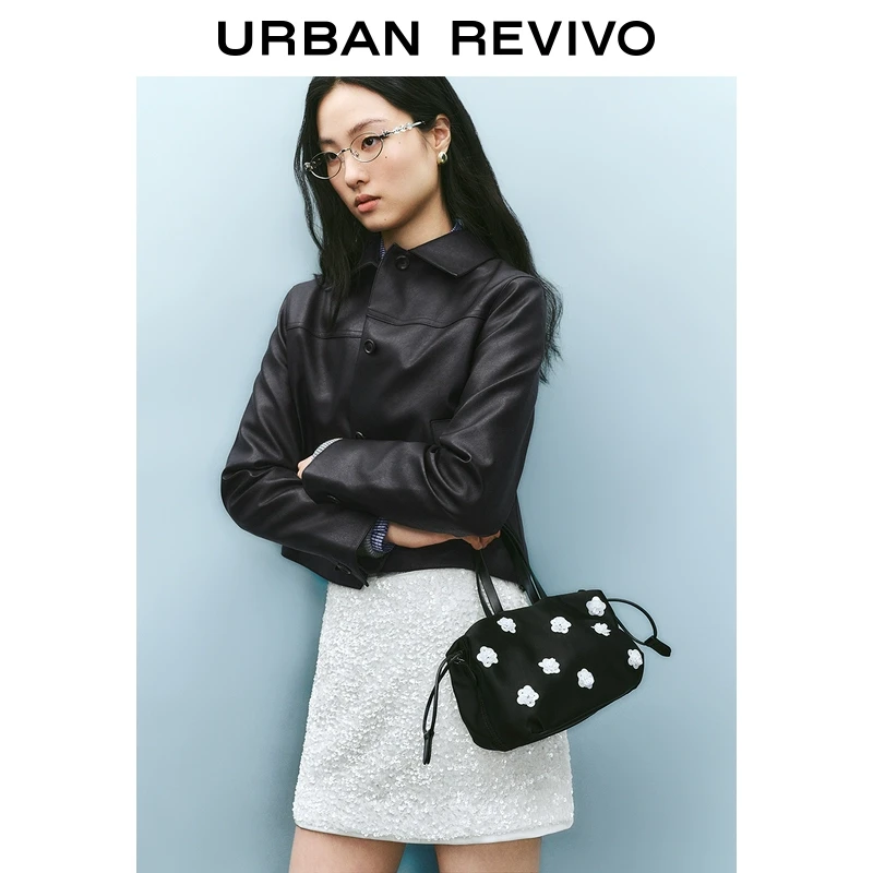 UR2025春季新款女装欧若风时尚摩登复古街头风短款外套UYU150004