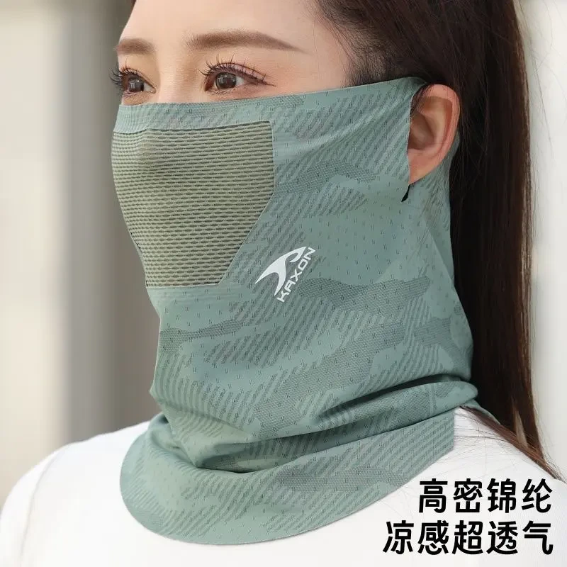 夏季脖子男士防晒面罩护颈防紫外线遮脸冰丝薄款全脸脖套口罩H018