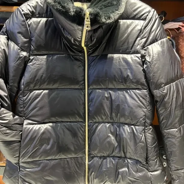 带绒领收腰长款女装尼龙面料3码