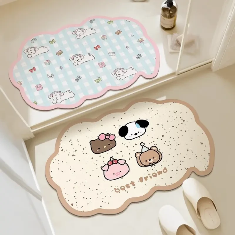 地垫帕恰狗家用浴室硅藻泥吸水速干脚垫防滑洗手间卫生间地毯