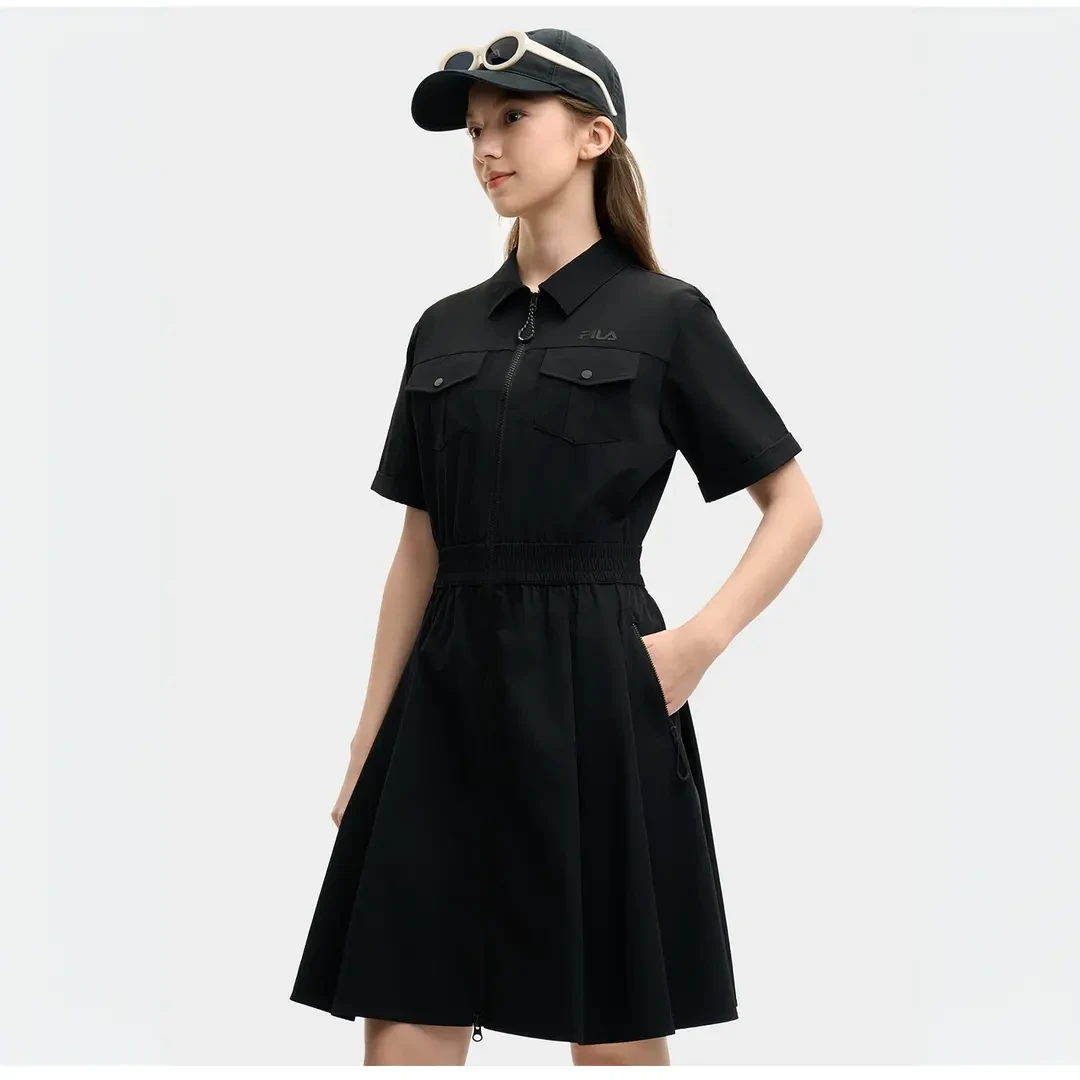 Fila/斐乐女装【春夏百搭凉感防晒抗紫外线】梭织连衣裙F11W529301F