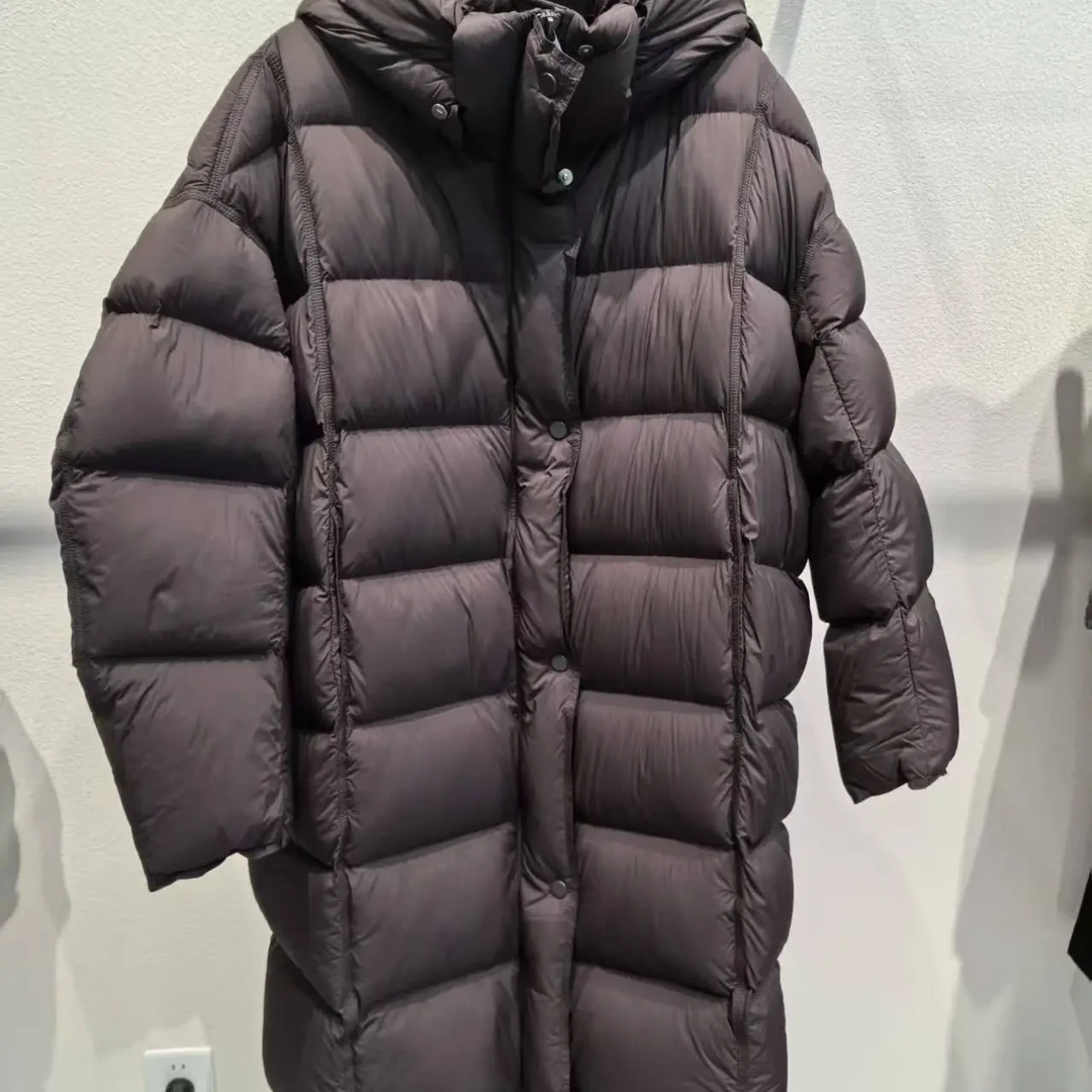 柚丁女长款连帽翻领保暖鹅绒服户外女款冬季运动9A52Y27615