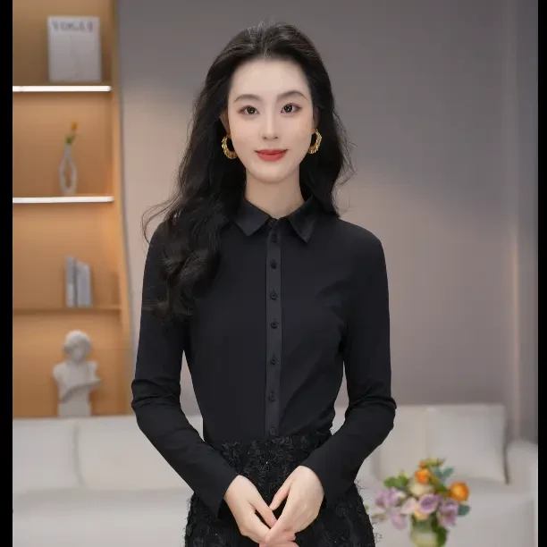 阿玛施 新款气质优雅百搭衬衣极简风通勤高级感显极简户外风衬衣