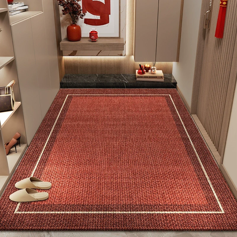 红色入户门地垫防滑家用玄关地毯入户门垫大门口除尘脚垫防滑垫子