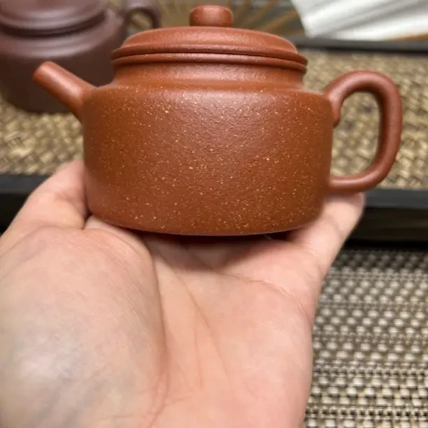 德中壶紫砂壶.纯红降坡泥.无添加.全手工制作.200毫升.透气性好