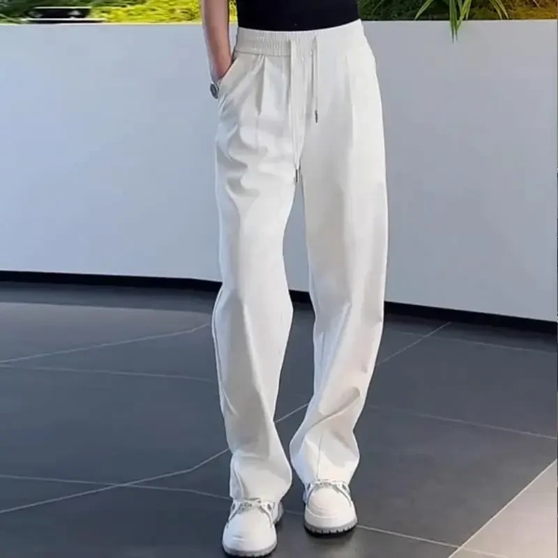轻奢潮牌垂感男士阔腿裤子秋季新款宽松直筒痞帅慵懒风男装休闲裤