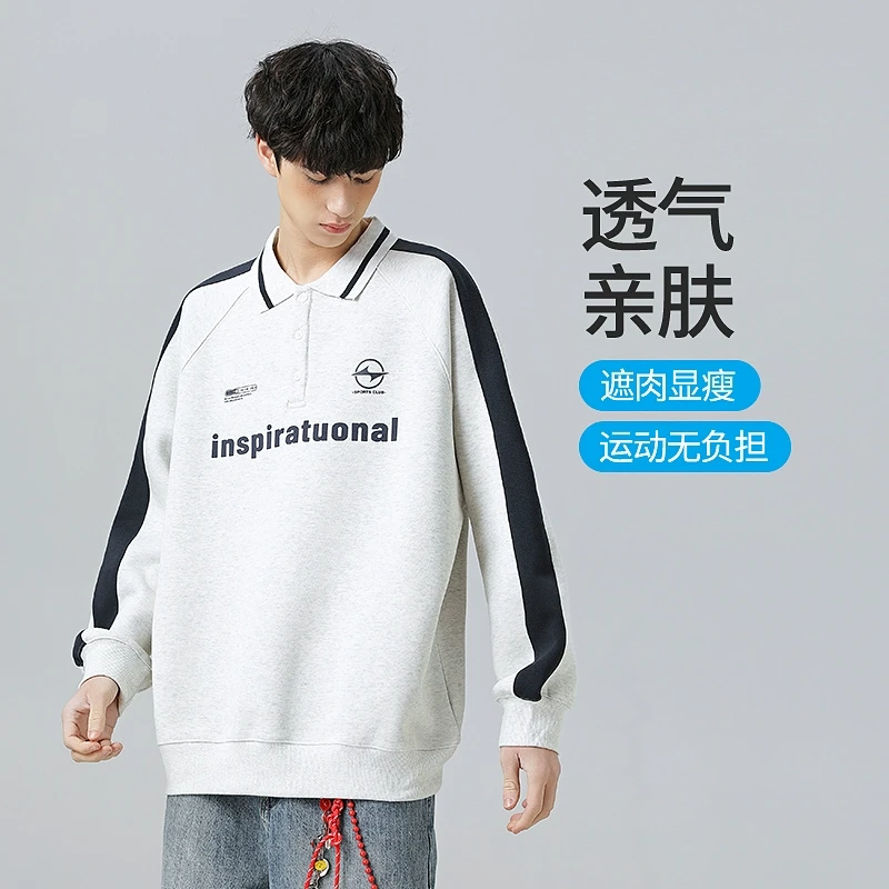 男大童POLO衫春装2025新款青少年男孩春秋季宽松男童翻领休闲上衣