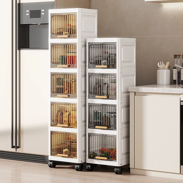 夹缝收纳置物架多层落地卫生间边柜厕所收纳柜超窄厨房家用缝隙柜