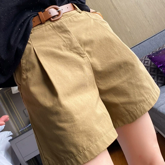 短裤女夏2025大码胖mm薄款高腰显瘦a字阔腿五分裤宽松休闲中裤子