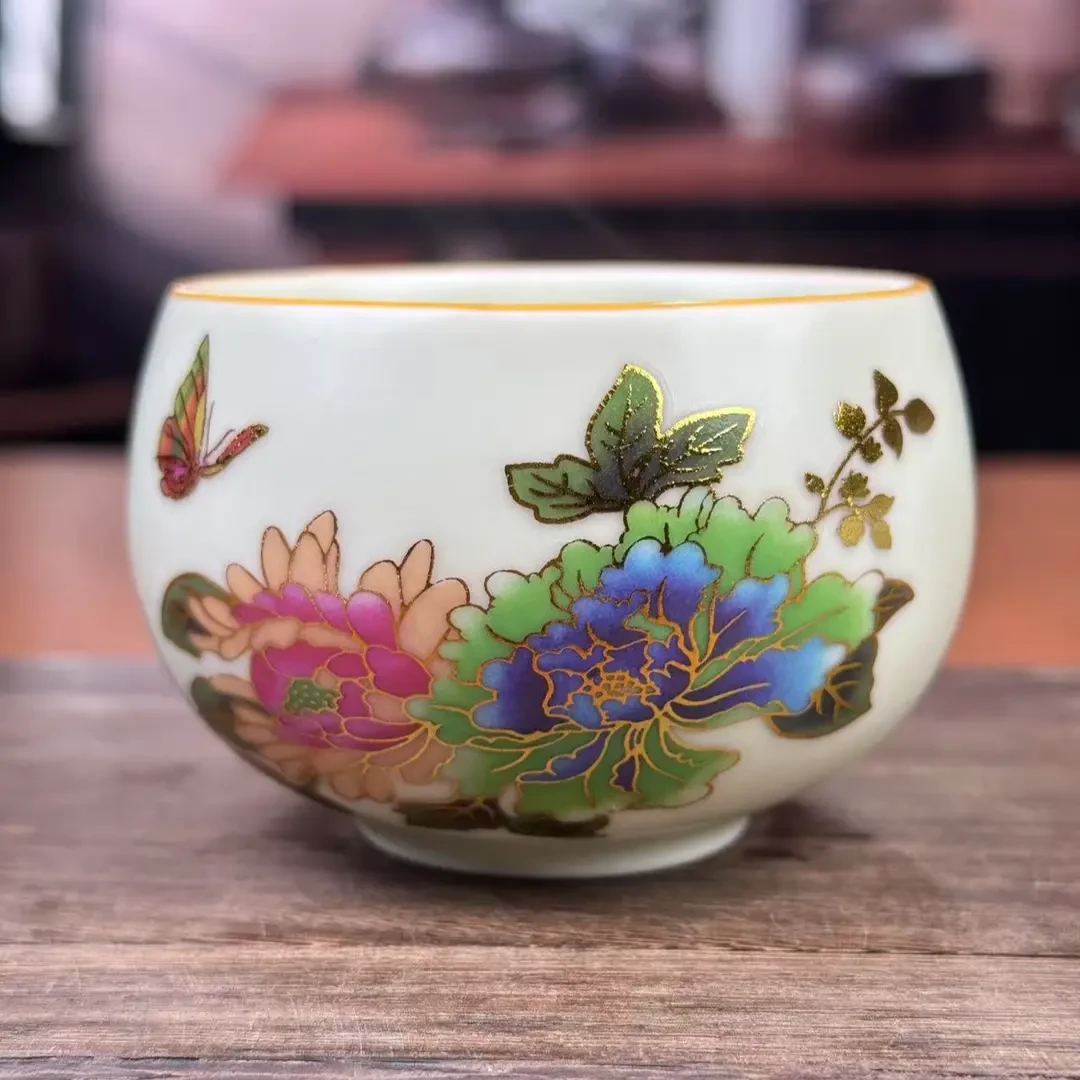 【臻品】变色牡丹罗汉杯A142-G1629