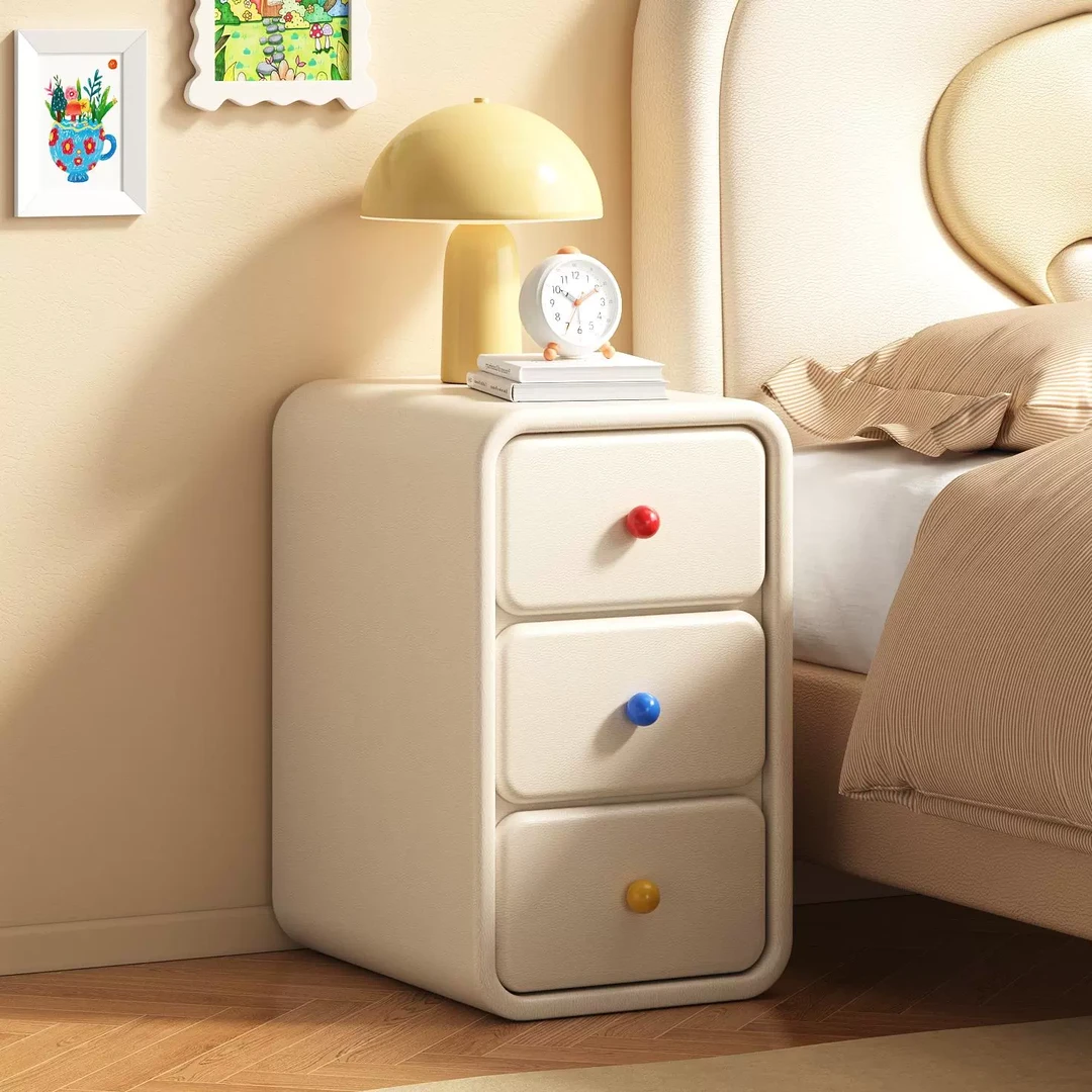 极窄实木床头柜小型家用卧室2025新款奶油风超窄夹缝床边柜直播