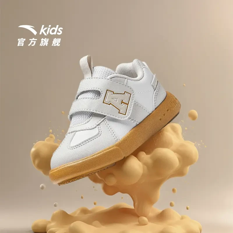 安踏儿童男婴童板鞋2024款透气舒适防滑耐磨防踢学步鞋312430033