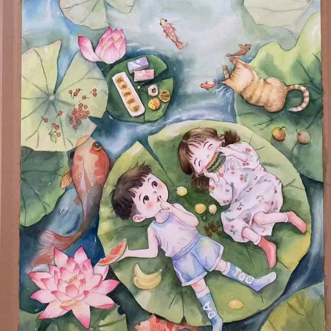 手绘水彩画定制代画原创设计绘画色彩人物丙烯彩铅风景画油画代画