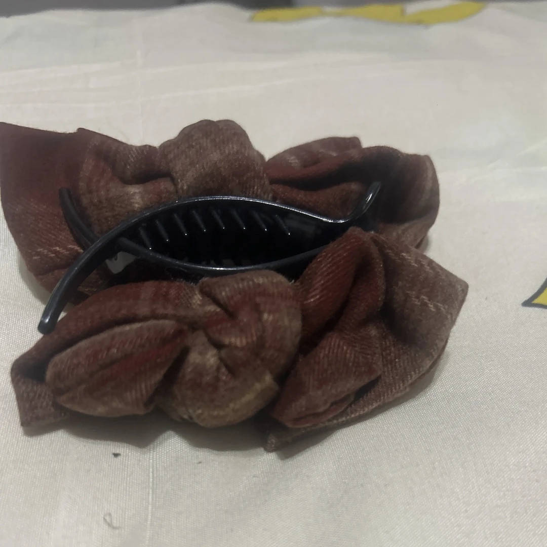 高级感针织蝴蝶结抓夹女秋冬温柔风超仙头饰