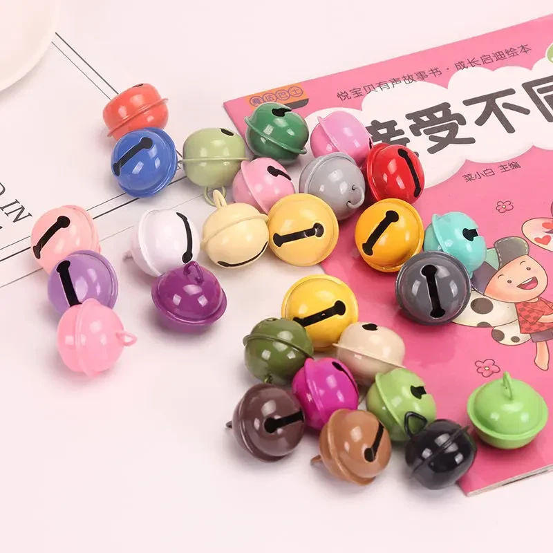 【合欢】22mm圆铃铛DIY钥匙扣挂件配饰彩色铃铛加彩色龙虾扣加花