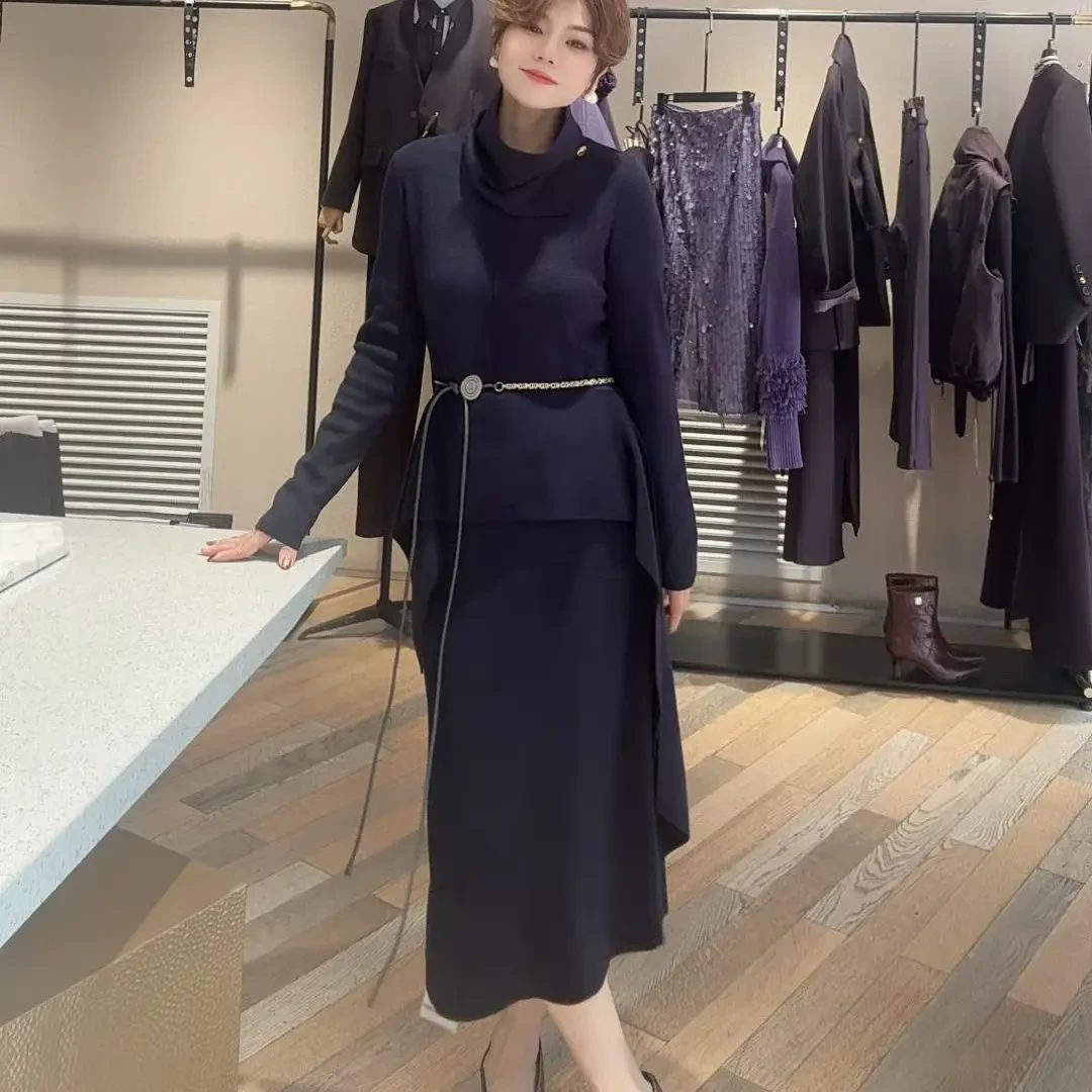 秋冬韩系简约高级感气质显瘦连衣裙