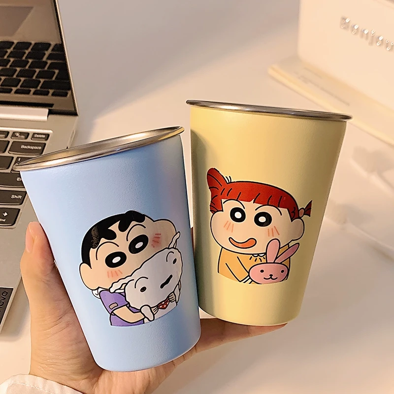 新款卡通不锈钢创意可爱情侣漱口杯高颜值家用简约刷牙杯洗漱杯h