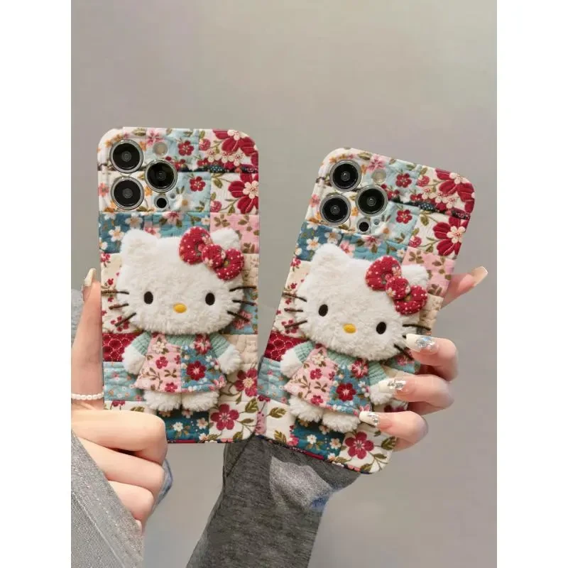 花朵裙子Kity猫适用16promax菲林手机壳华为oppovivo小米卡通可爱