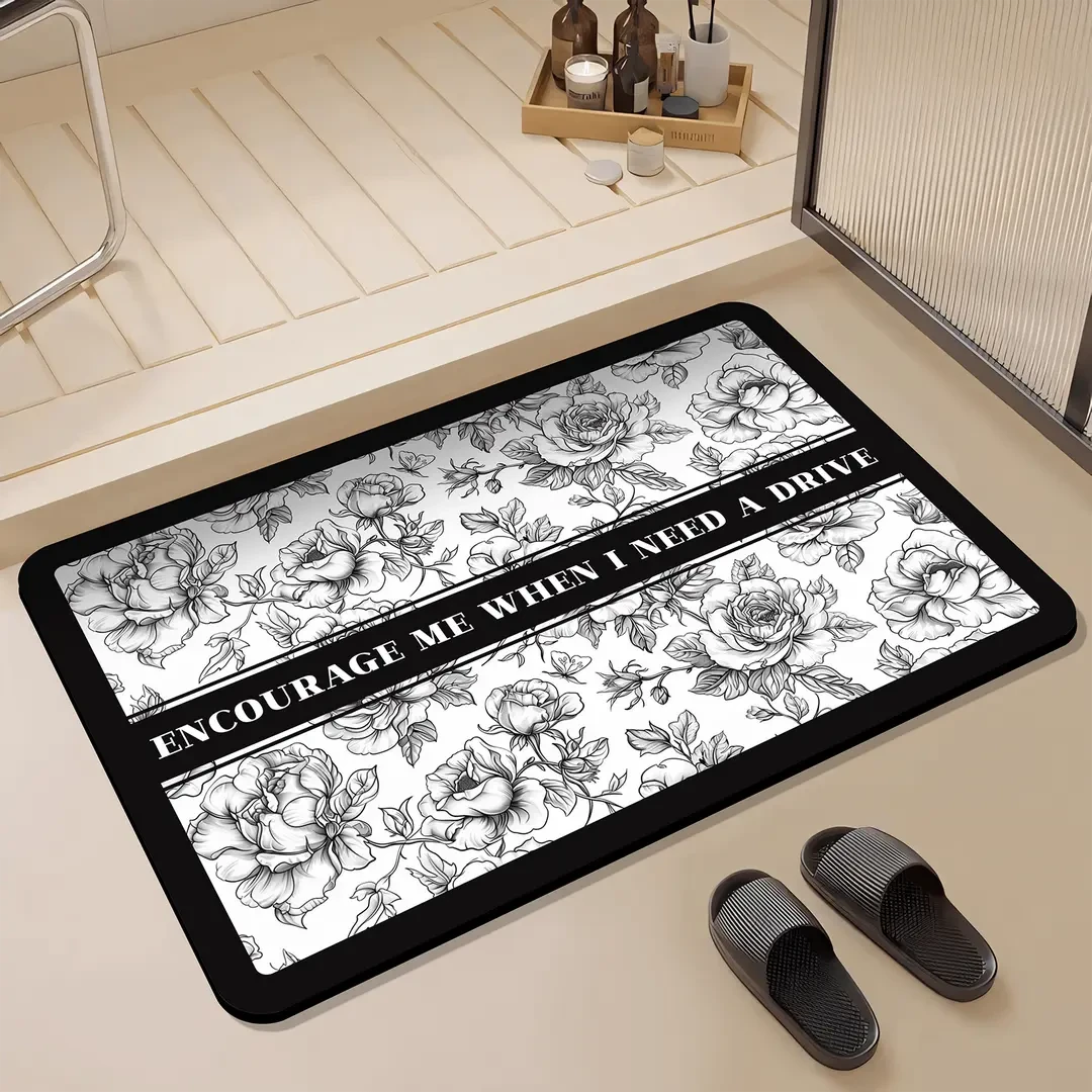 厕所洗手间进门口速干耐脏防滑脚垫子家用硅藻泥浴室吸水地垫地毯