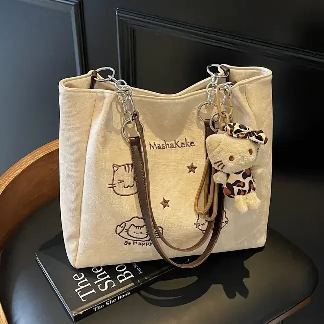 高级感小众设计包包女2025新款时尚大容量托特包百搭通勤单肩kfv