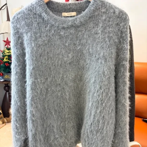 拉毛羊毛圆领针织衫慵懒风秋冬保暖套头衫时尚休闲百搭