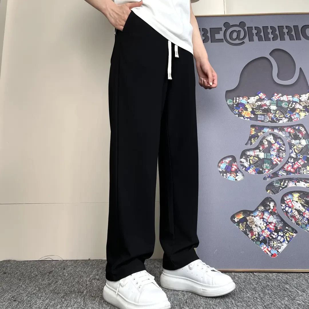 重磅推荐~！2025新款春夏秋垂感直筒裤休闲运动裤百搭裤子男ins潮