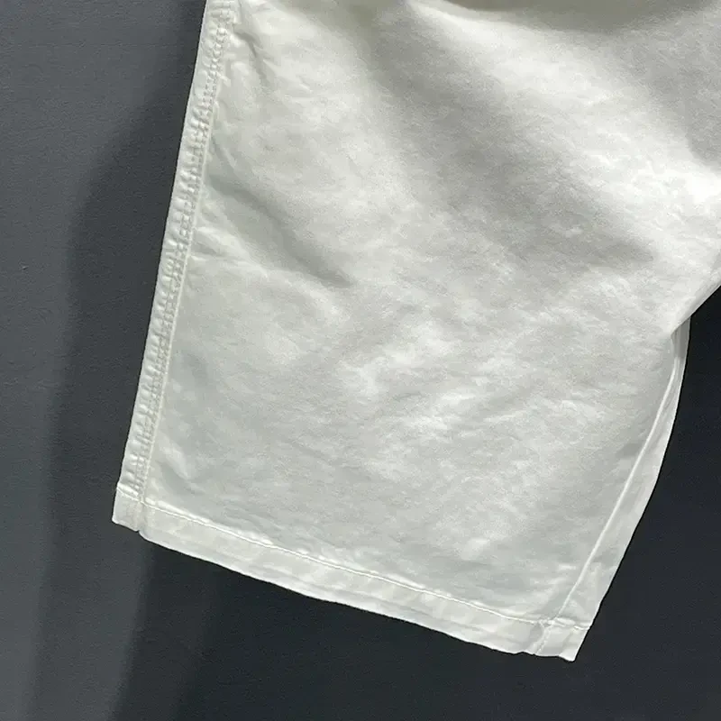 高端男士短裤白色潮流潮牌休闲中裤2025年夏季新款宽松百搭五分裤