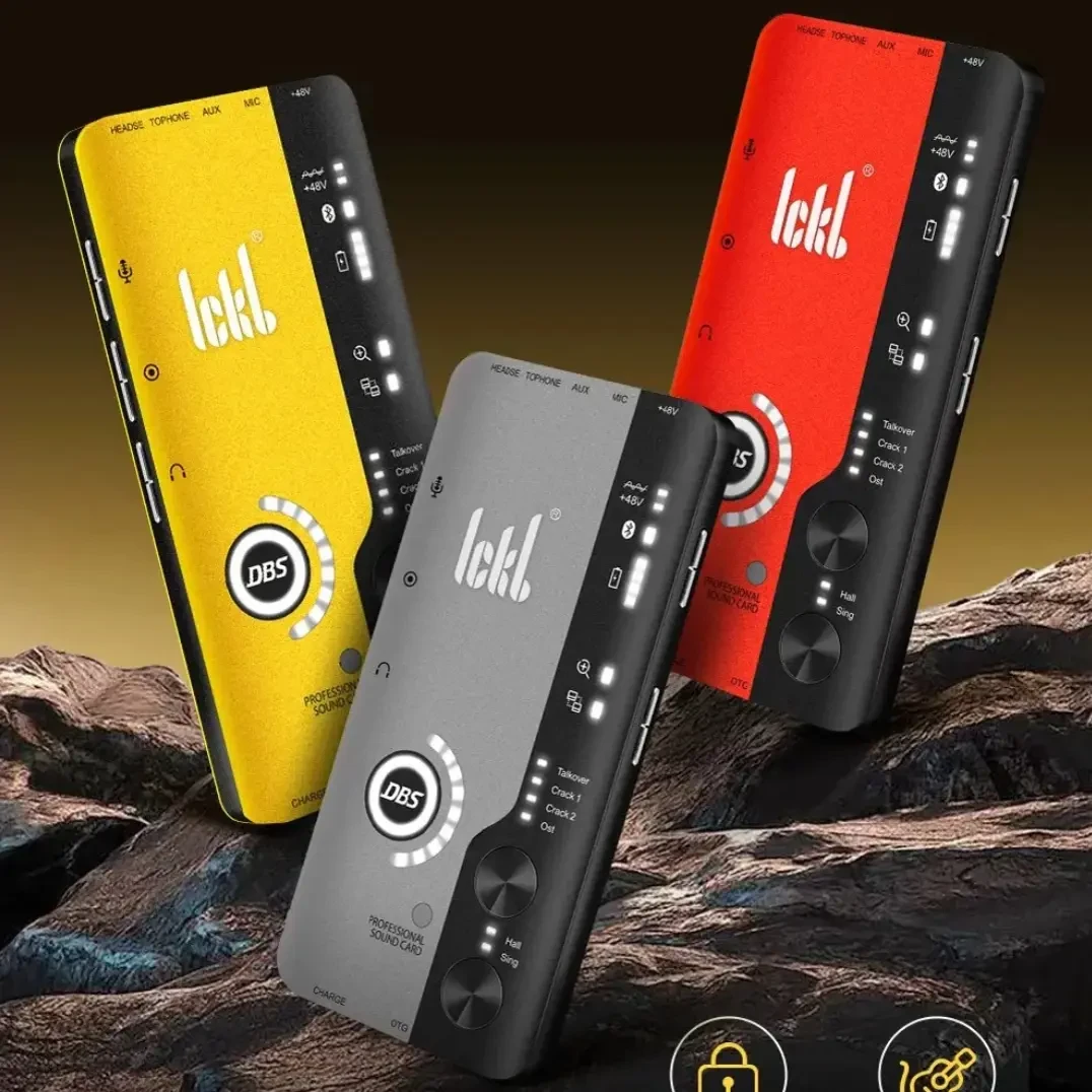 ickb Dbs2代手机声卡户外直播内录音便携外置otg小型usb乐器设备
