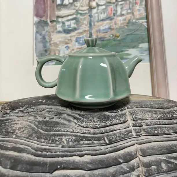 耀州窑 青瓷 八方 茶壶（一个）