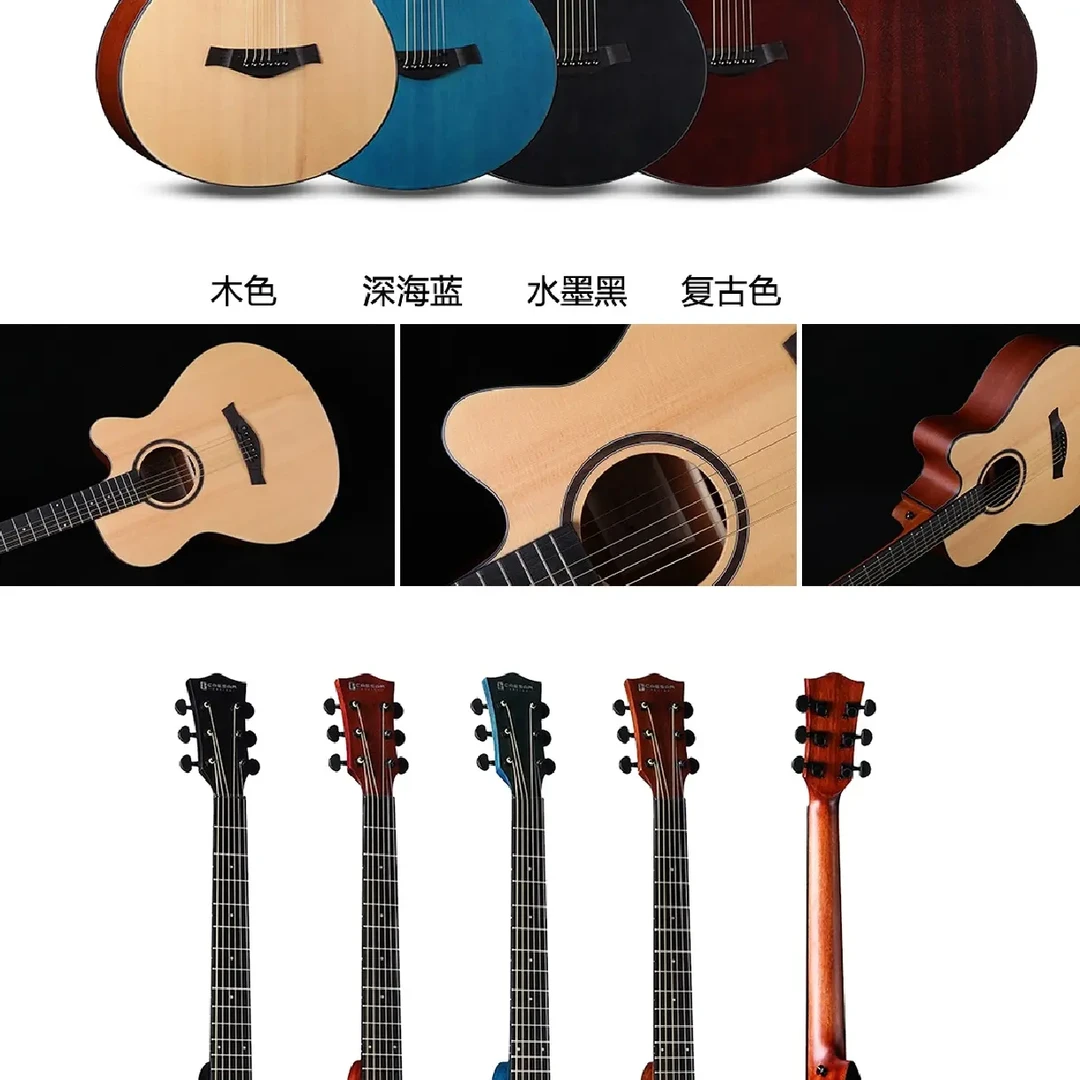 凯撒吉他41寸亮光防磕民谣木吉他适合男女新手入门