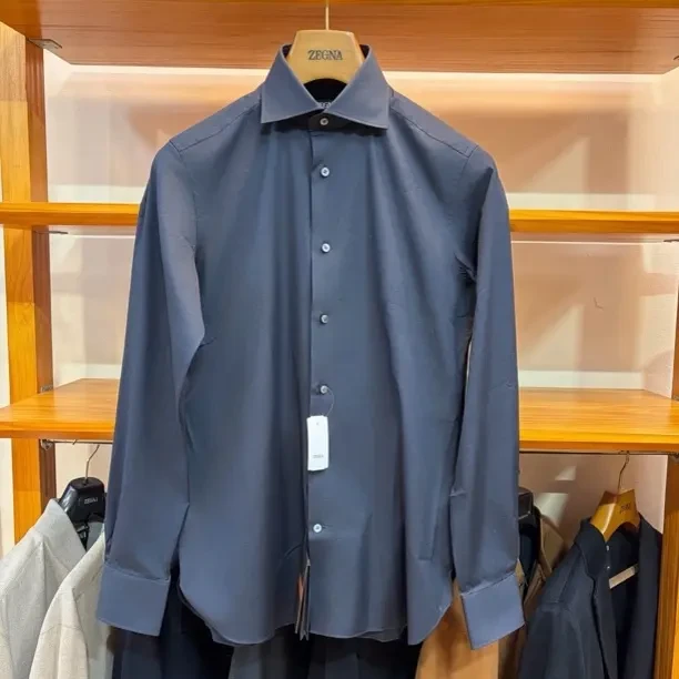 经典miano版型亚洲人设计z e g n a衬衫黑色