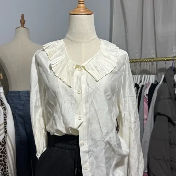 法式通勤飘领衬衫女秋季气质高级感宽松显瘦设计感百搭长袖上衣